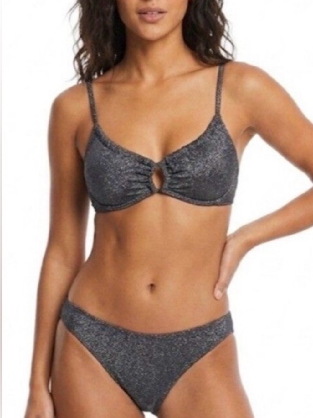 Salt + Cove Shimmer Keyhole Bikini